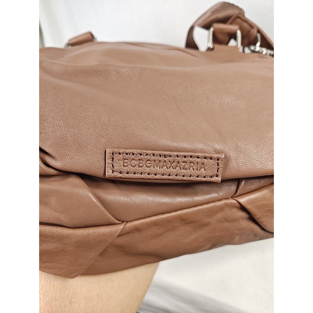 BCBGMAXAZRIA Praline Leather Handbag Satchel Crossbody Bag NWT CLB206BZ-869 NS - Picture 3 of 16